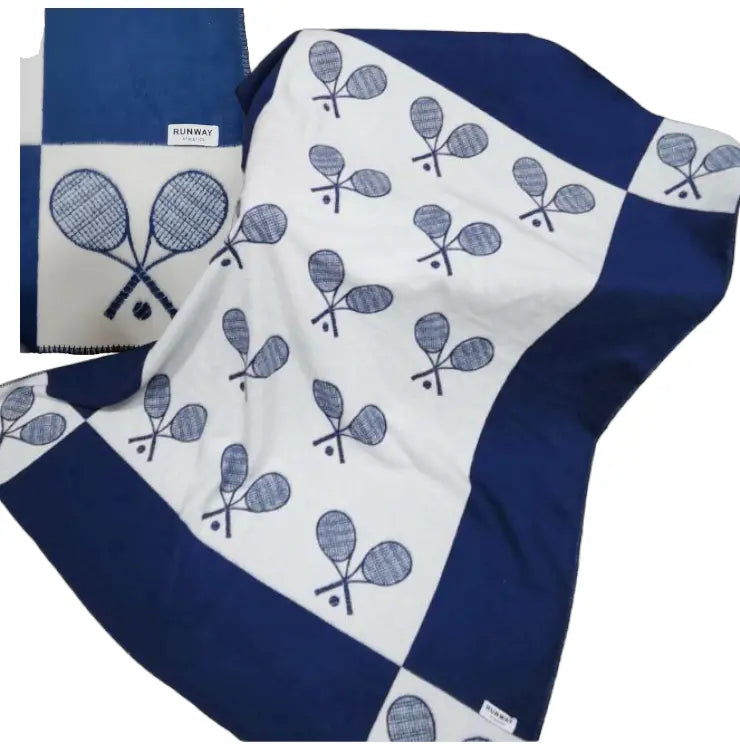 Tennis Rackets Lux Oversized Throw Blanket Cambridge