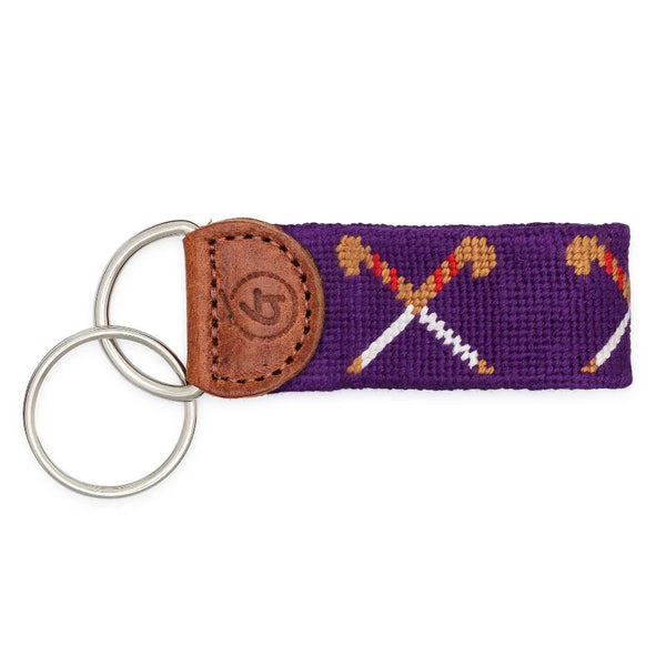 Field Hockey Needlepoint Keychain