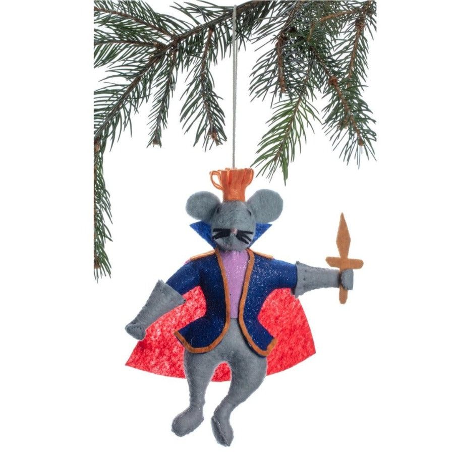 Nutcracker Mouse King Felt Christmas Ornament Cambridge