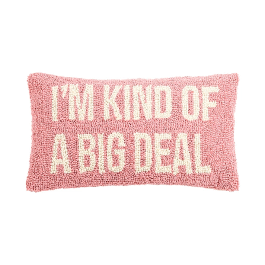 big deal pink pillow