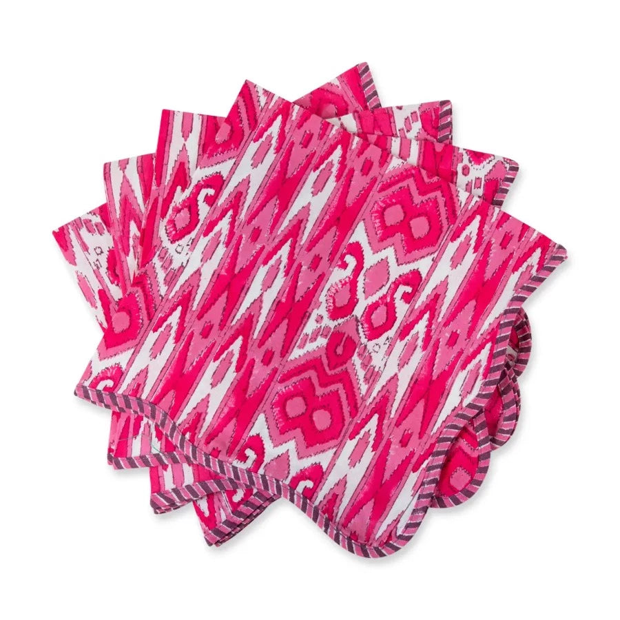 Pink & White Quilted Placemats Cambridge