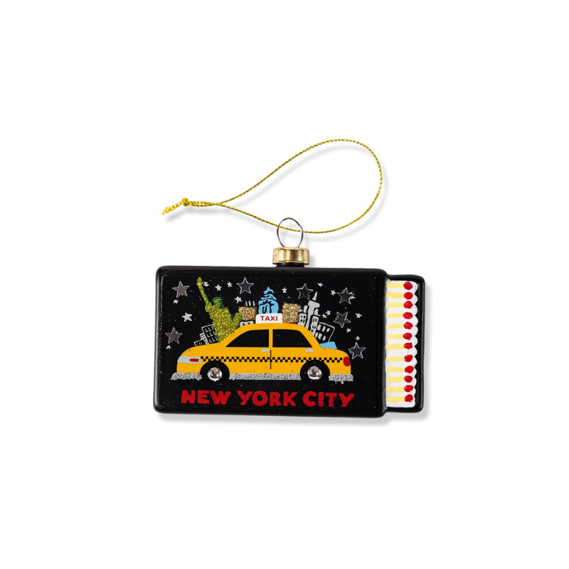 NYC cab christmas ornament