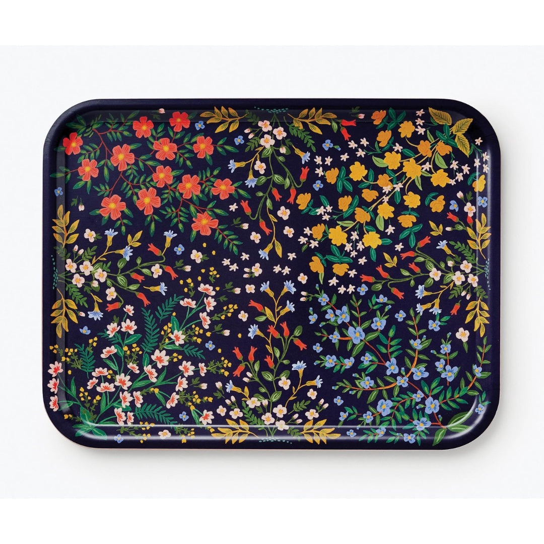 navy floral birch tray 