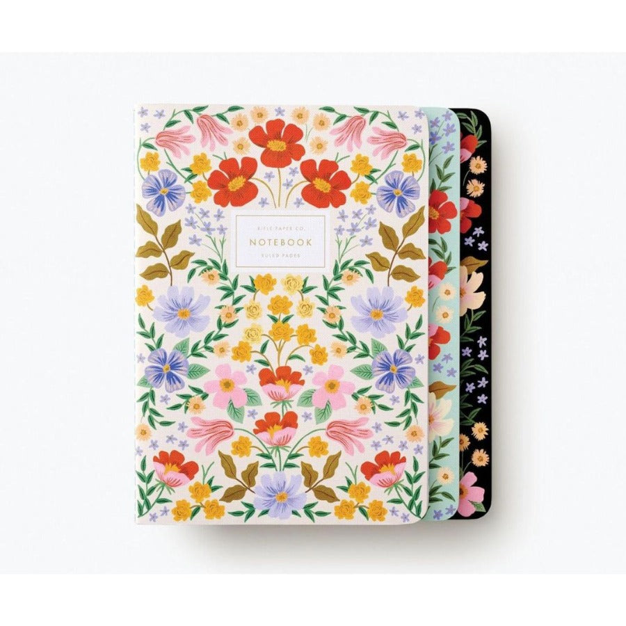 Assorted Set of 3 Floral  Notebooks