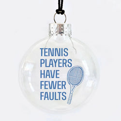 Tennis Faults See-Through Glass Holiday Ornament