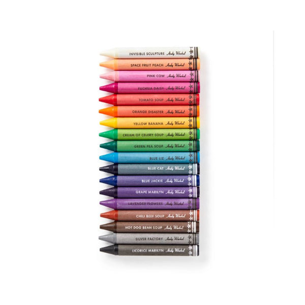 Warhol soup crayons 