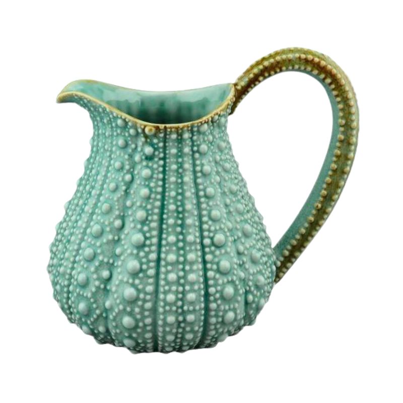 aqua turquoise ceramic urchin pitcher
