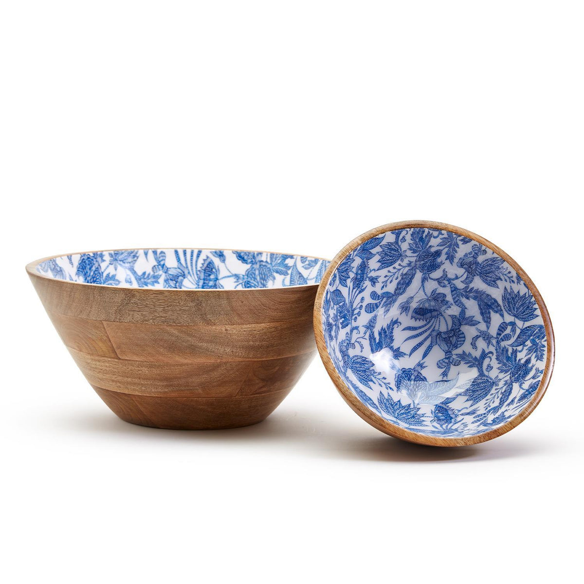 Handcrafted Blue Batik Serving Bowls | 2 Sizes Available