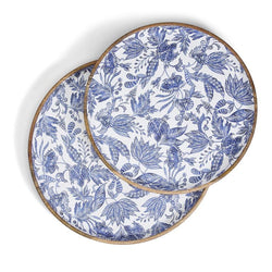 decorative blue and white tray