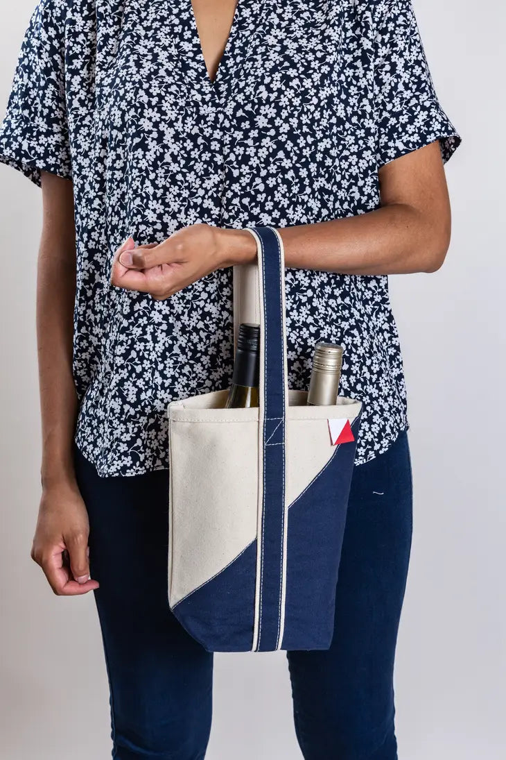 canvas wine tote bag