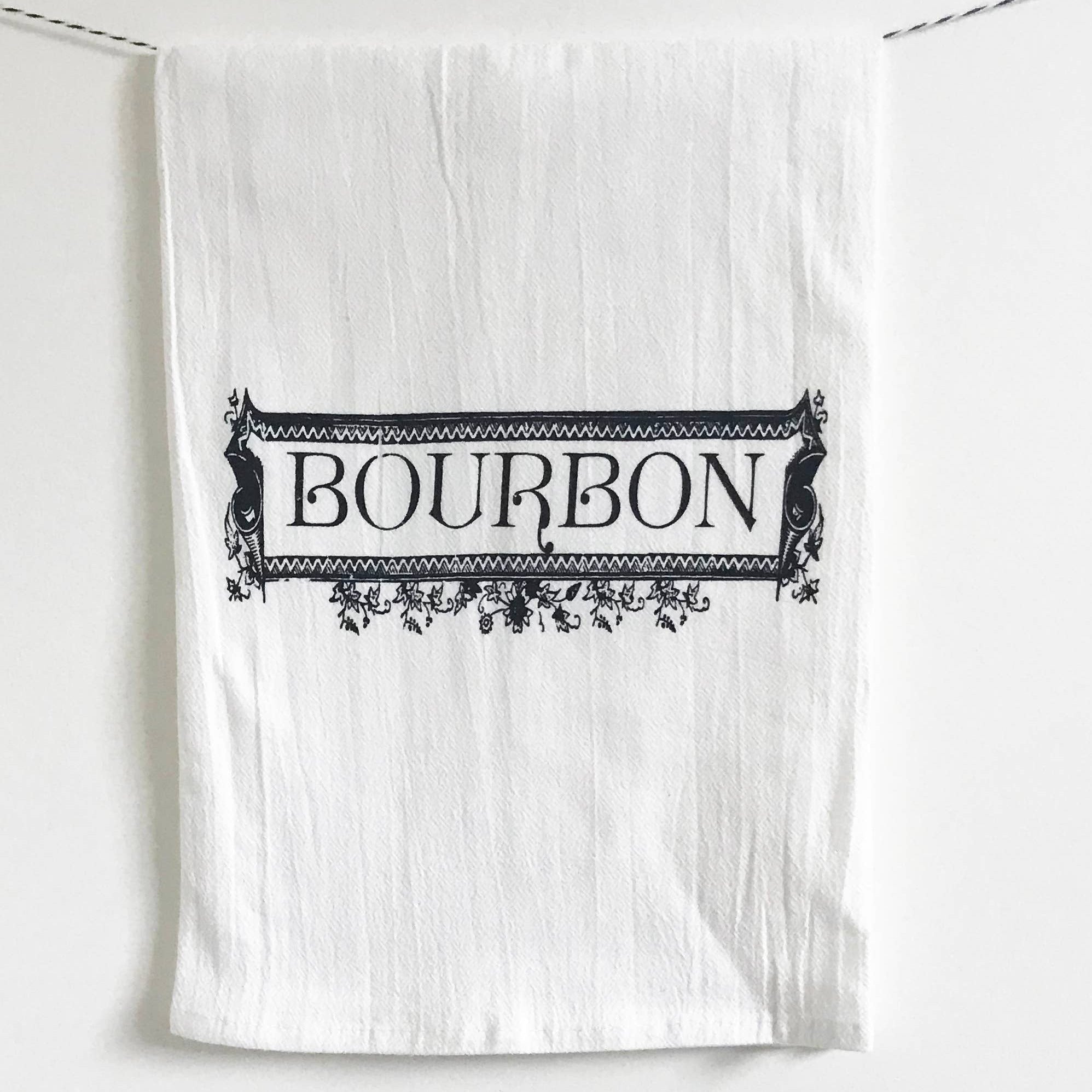 bourbon kitchen tea towel