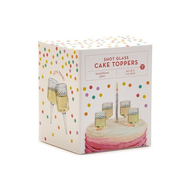 gift box for cake shot glass topper