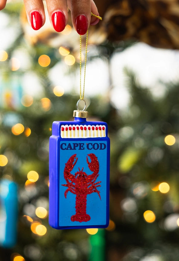Cape Cod Matchbox Glass Christmas Ornament | Cambridge Uncommon