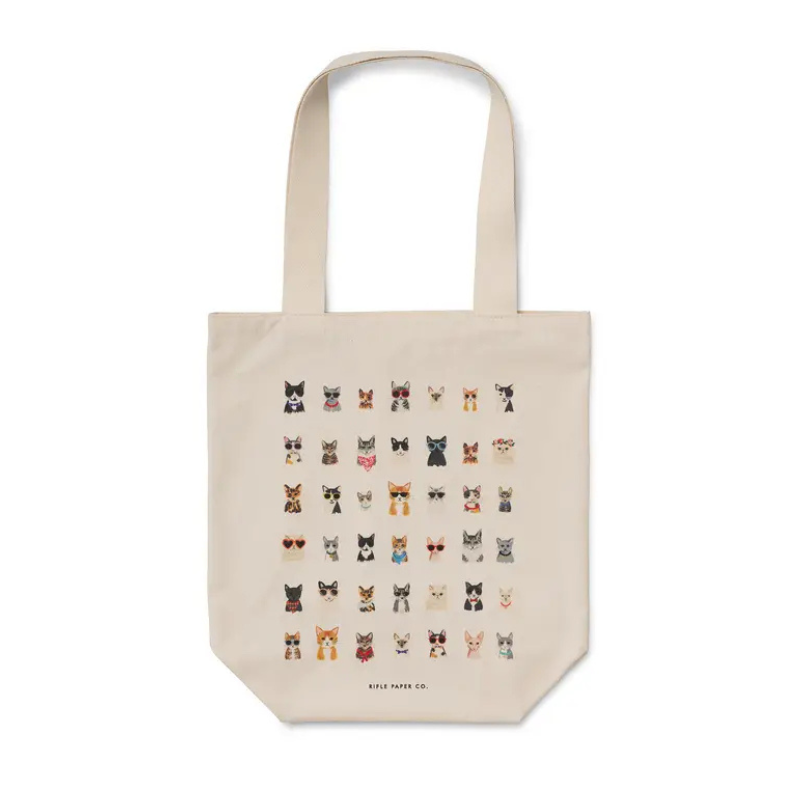 cute cats canvas tote bag