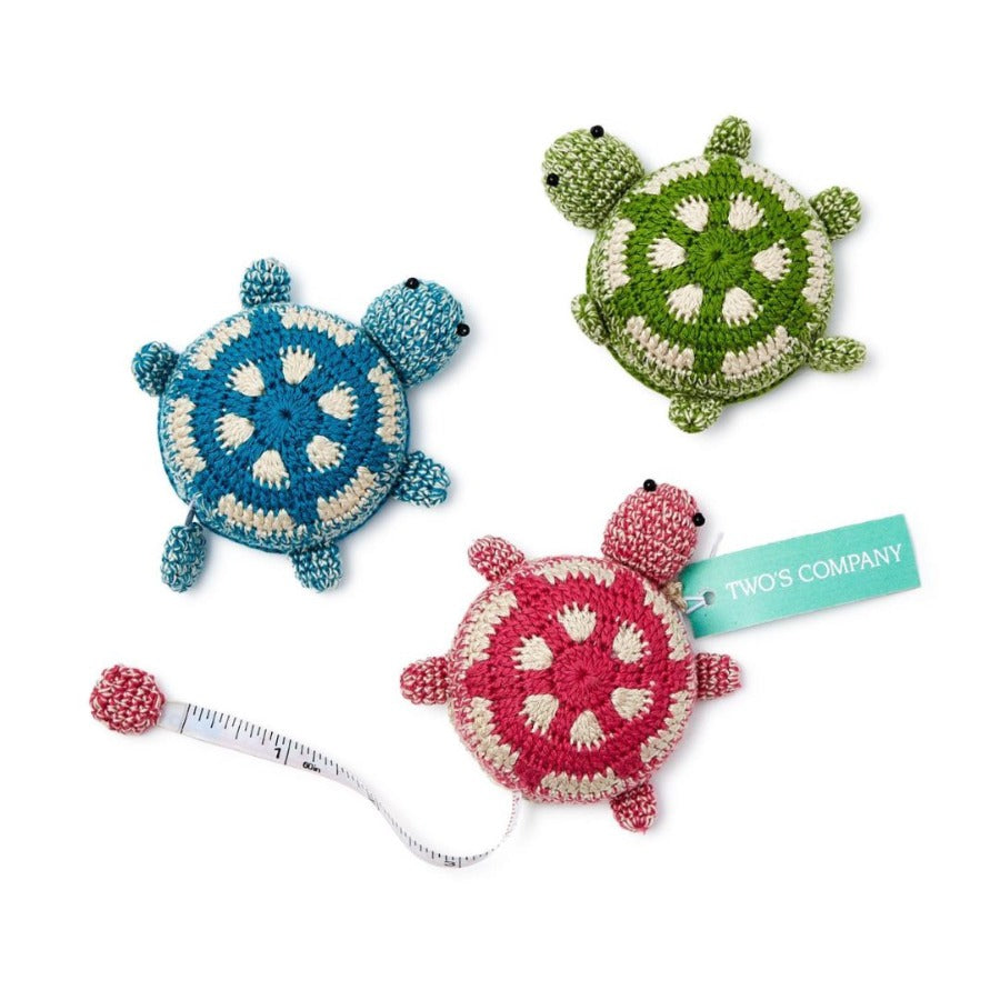 crochet turtle tape measure 