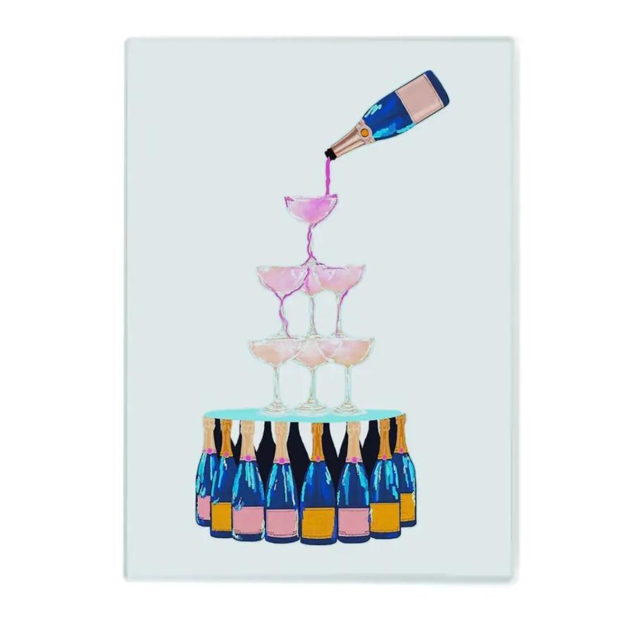 veuve champagne cutting board