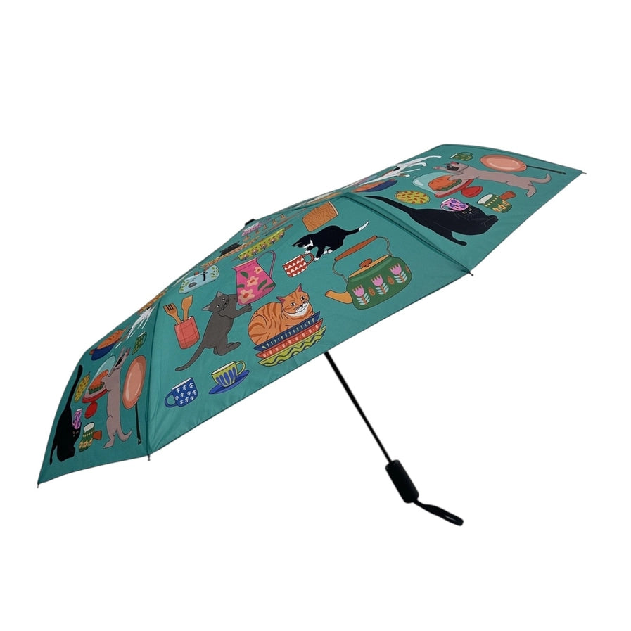 Colorful umbrella with cat pattern 