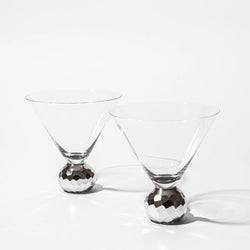 disco ball martini glass set