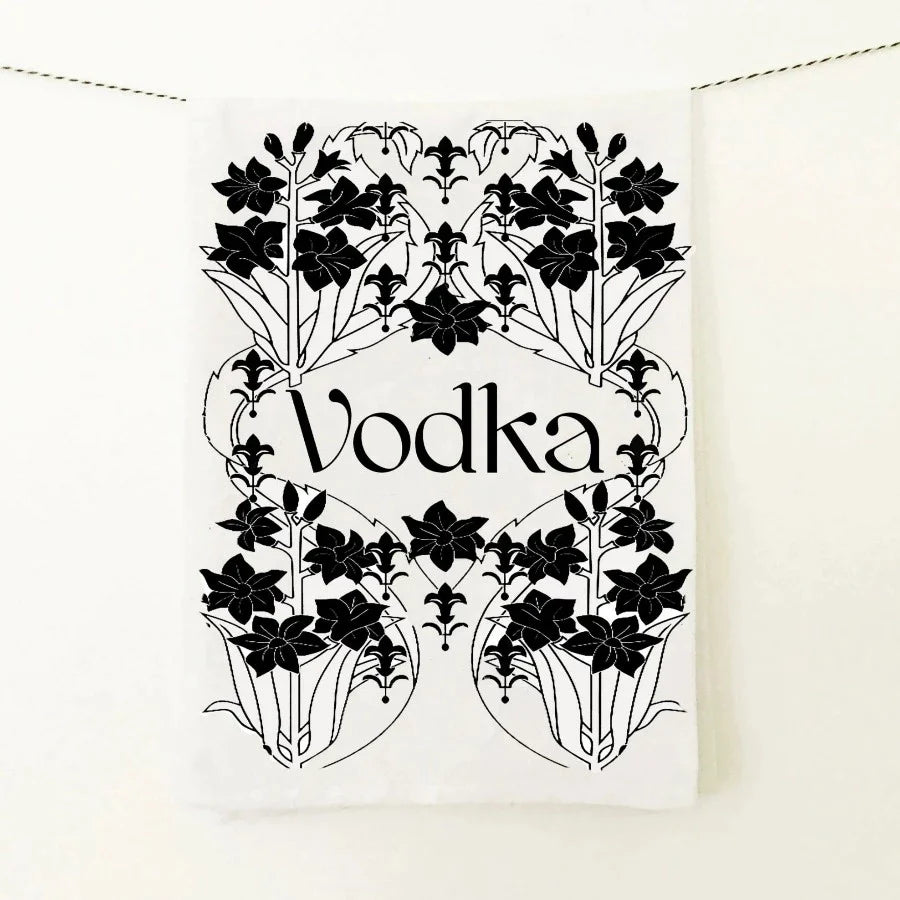 vodka kitchen tea towel