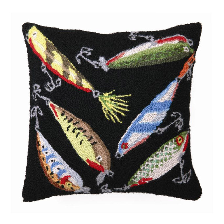 fishing lures throw pillow