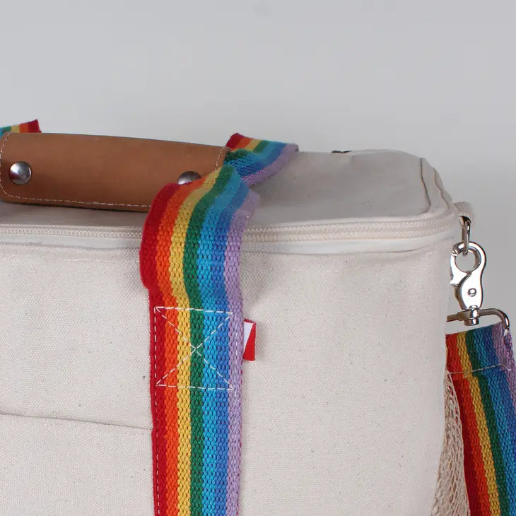 rainbow straps cooler bag