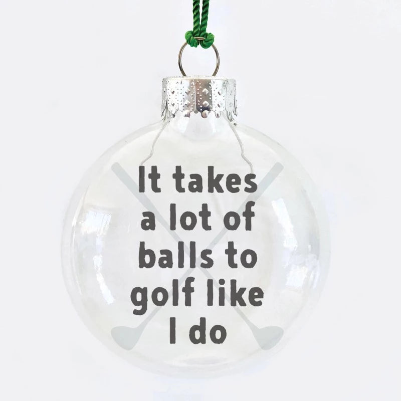  Golf See-Through Glass Ornament