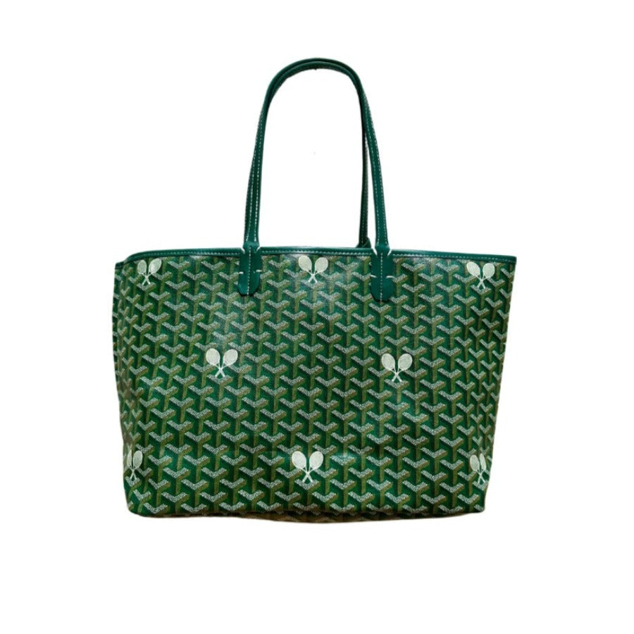 goyard green tennis bag tote 