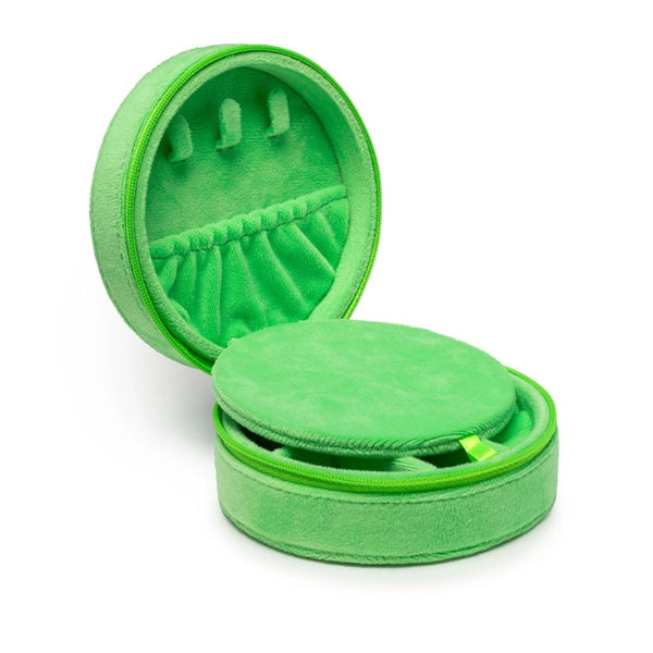 green cat jewelry case for travel 