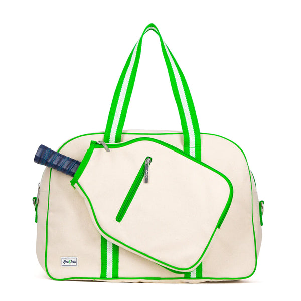 Pickleball Tote Bag in Lime | Canvas Pickleball Bag