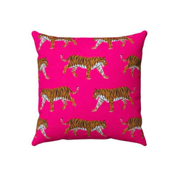 hot pink tiger throw pillow