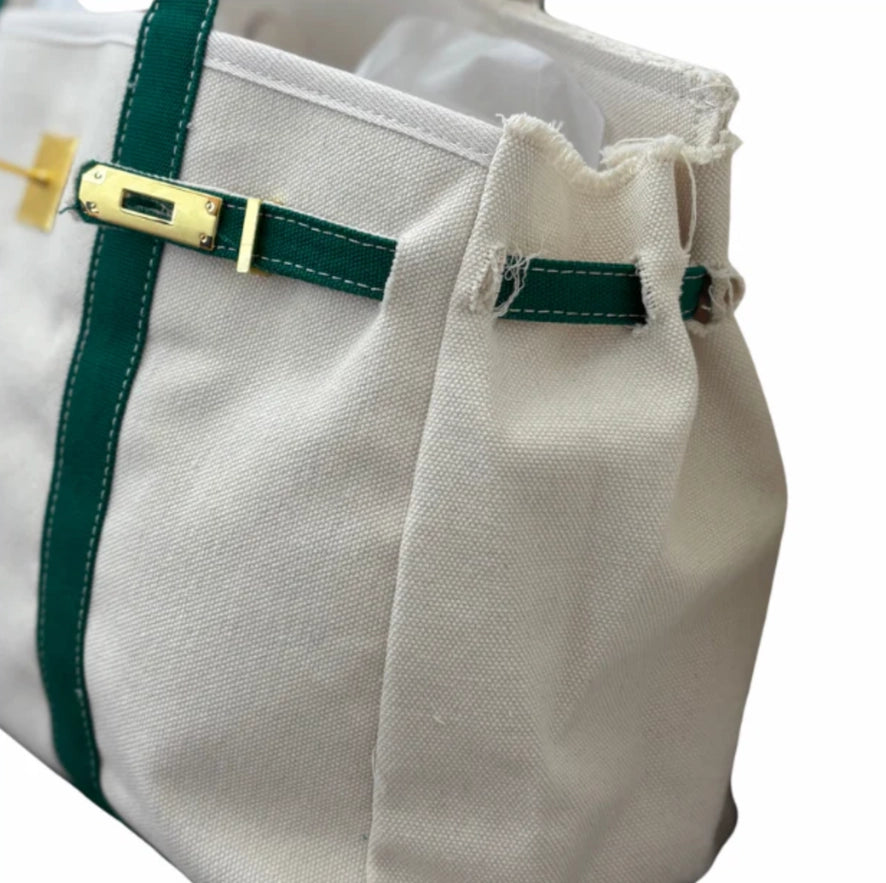 green boatkin bag details