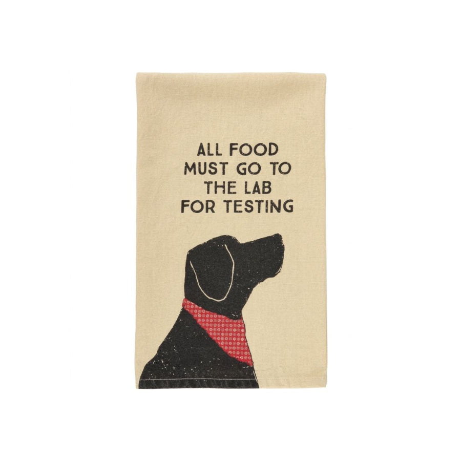 Funny lab tea towel 