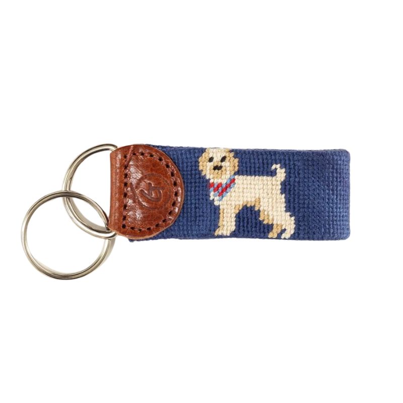 Labradoodle Dog Needlepoint Keychain Cambridge