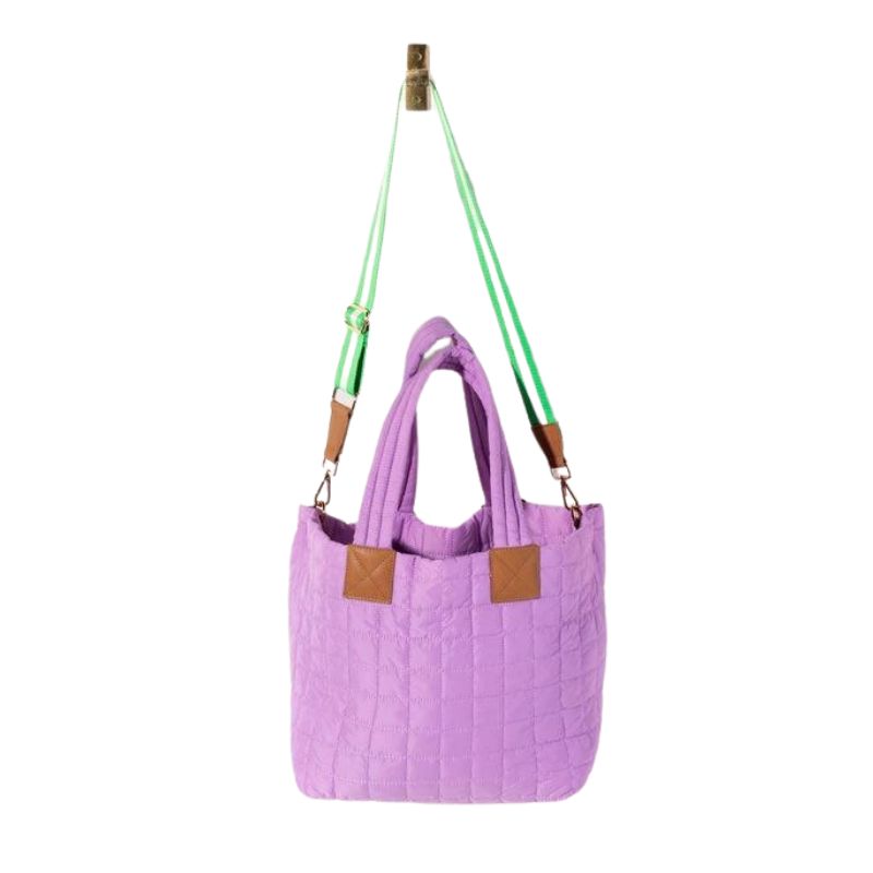lilac quilted crossbody