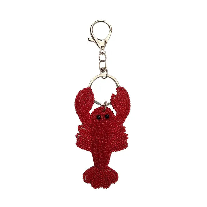 lobster beaded bag charm