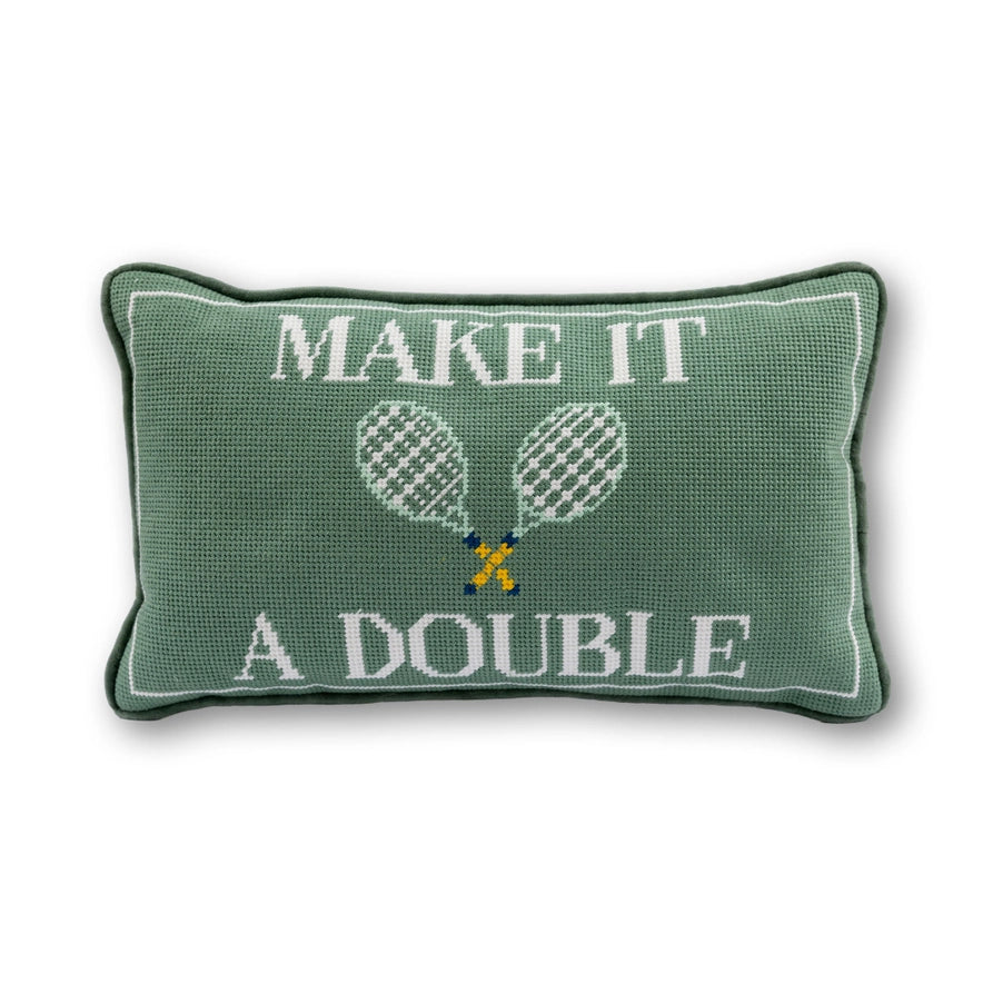 make it a double needlepoint tennis pillow