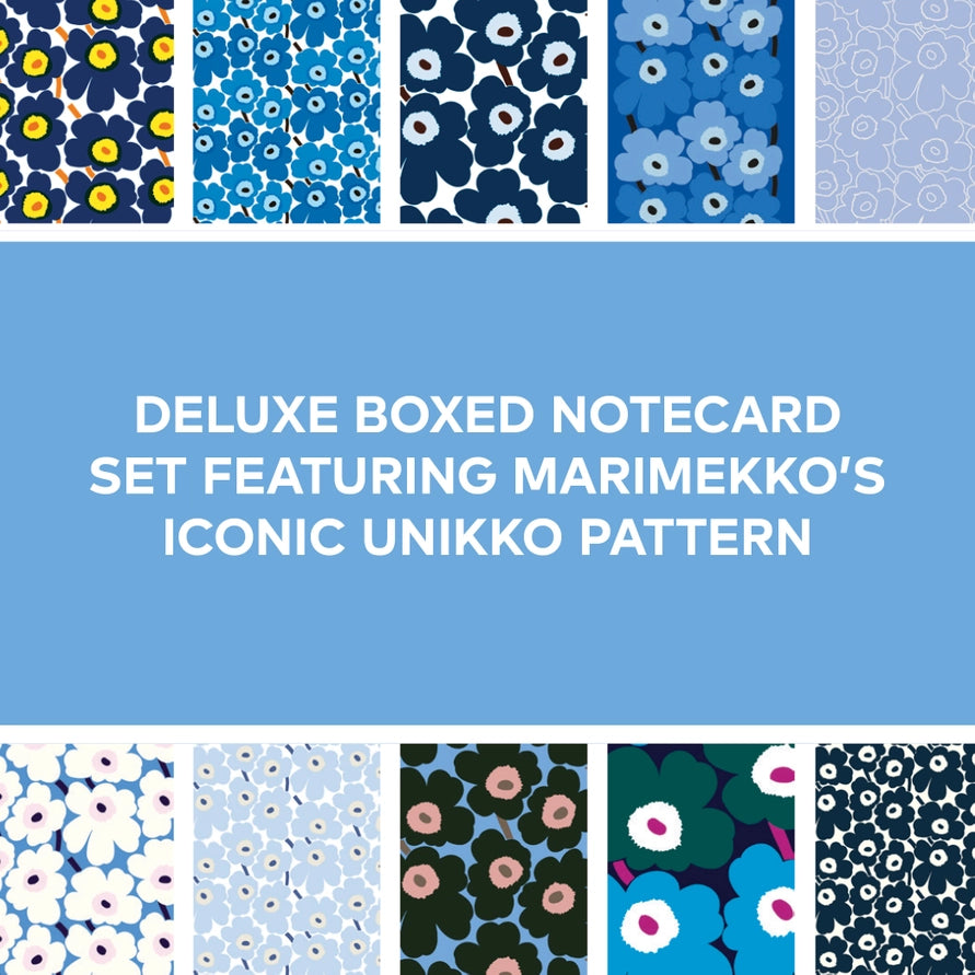 marimekko blue flower cards