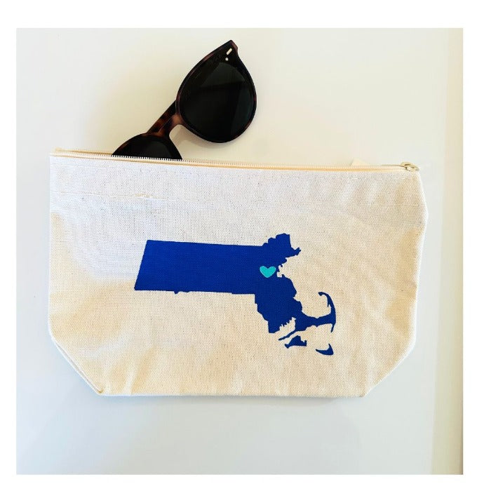 Massachusetts canvas pouch 