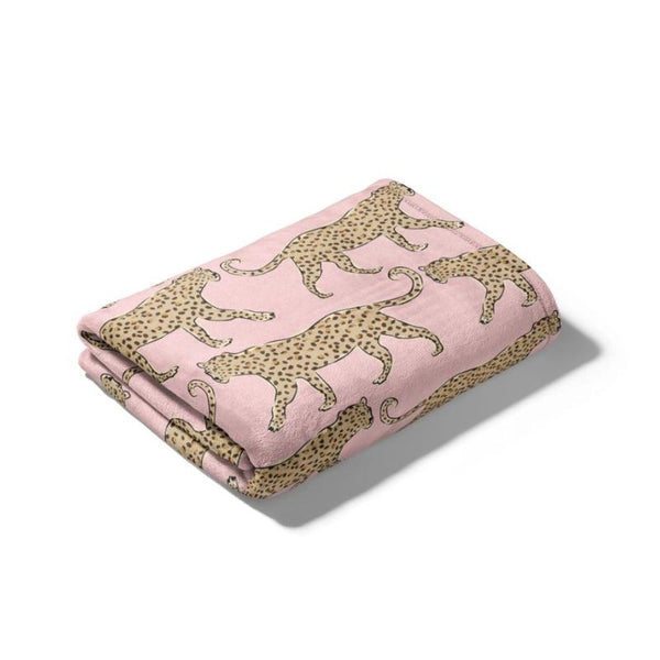 pink leopard throw blanket