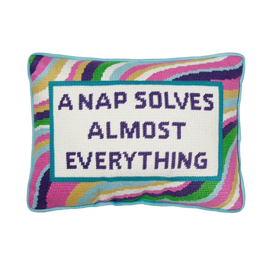 funny nap solves everything pillow