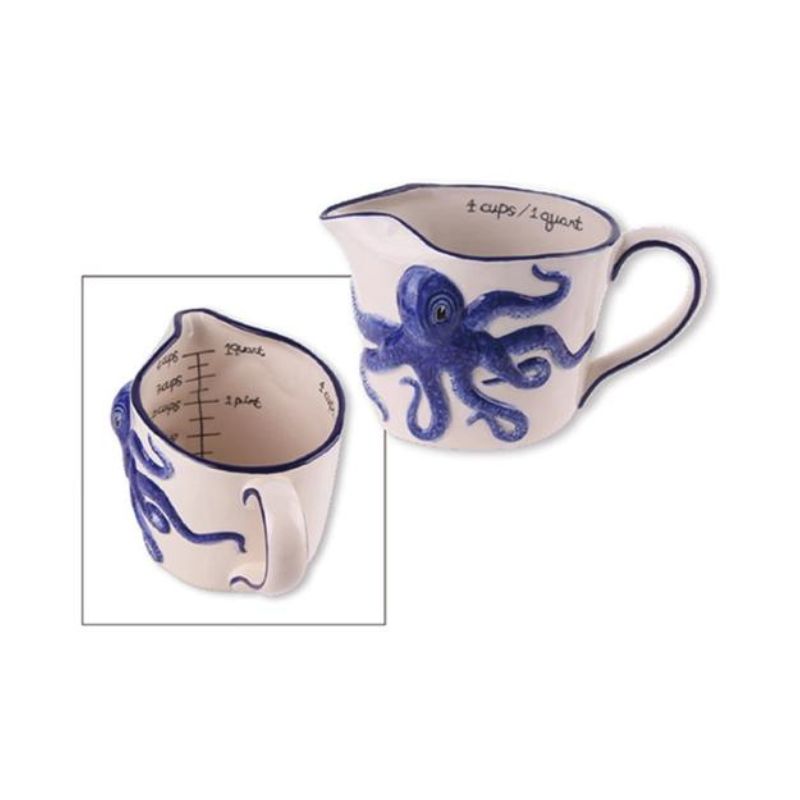 octopus ceramic measuring cup
