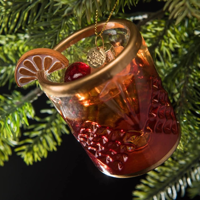 old fashioned whiskey ornament