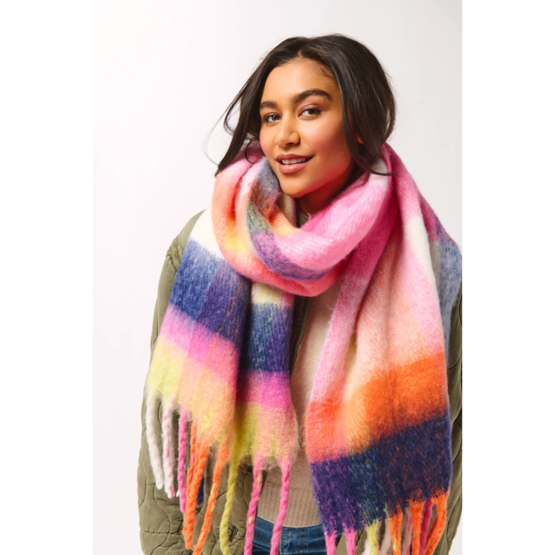 womens colorful winter scarf