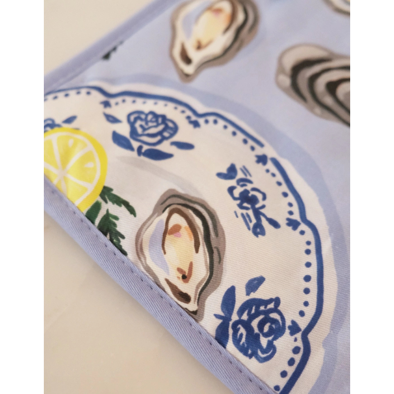 oyster print pot holder