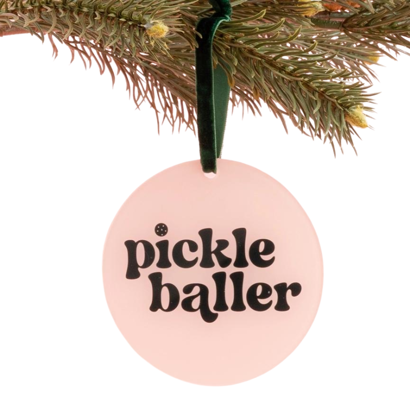 pickleballer christmas ornament