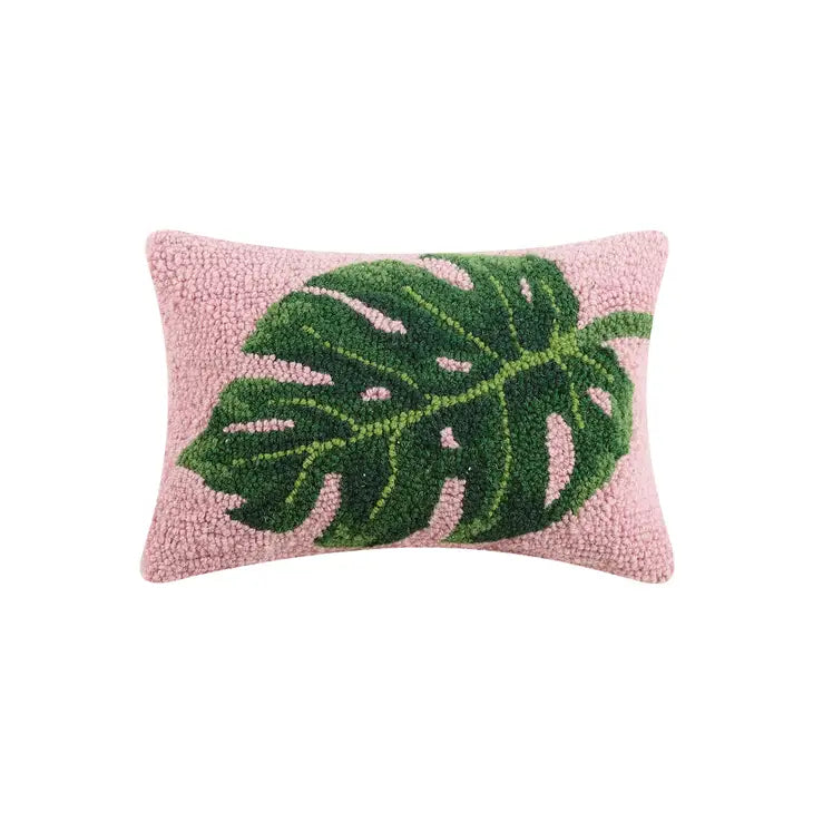 pink and green throw pillow