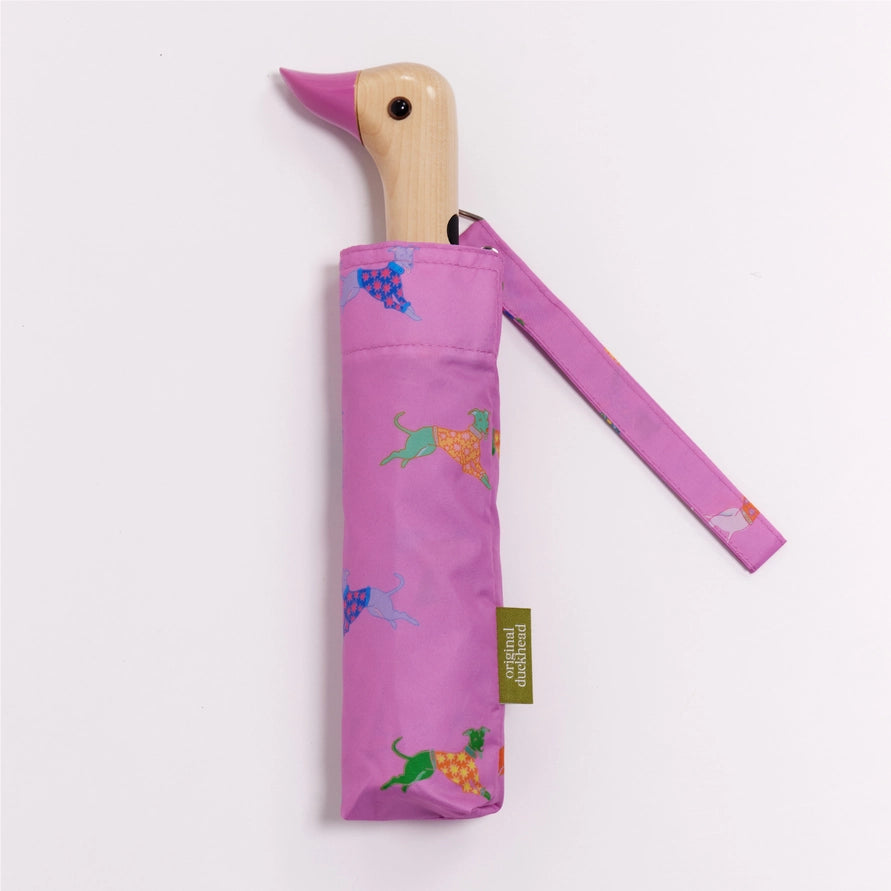 pink dogs print umbrella