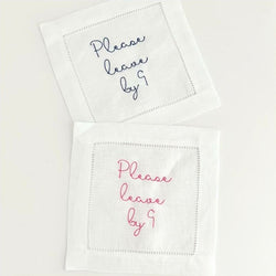 please leave by nine napkins