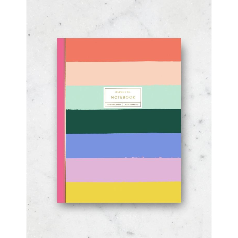 rainbow stripes notebook