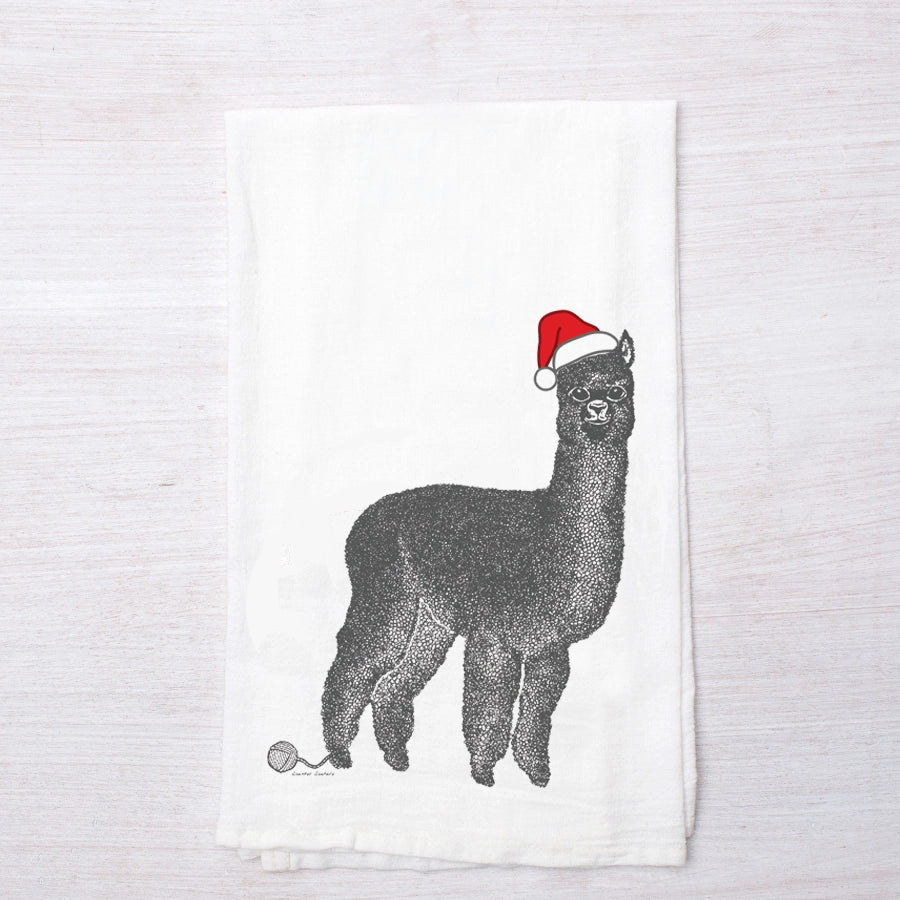 christmas llama towel